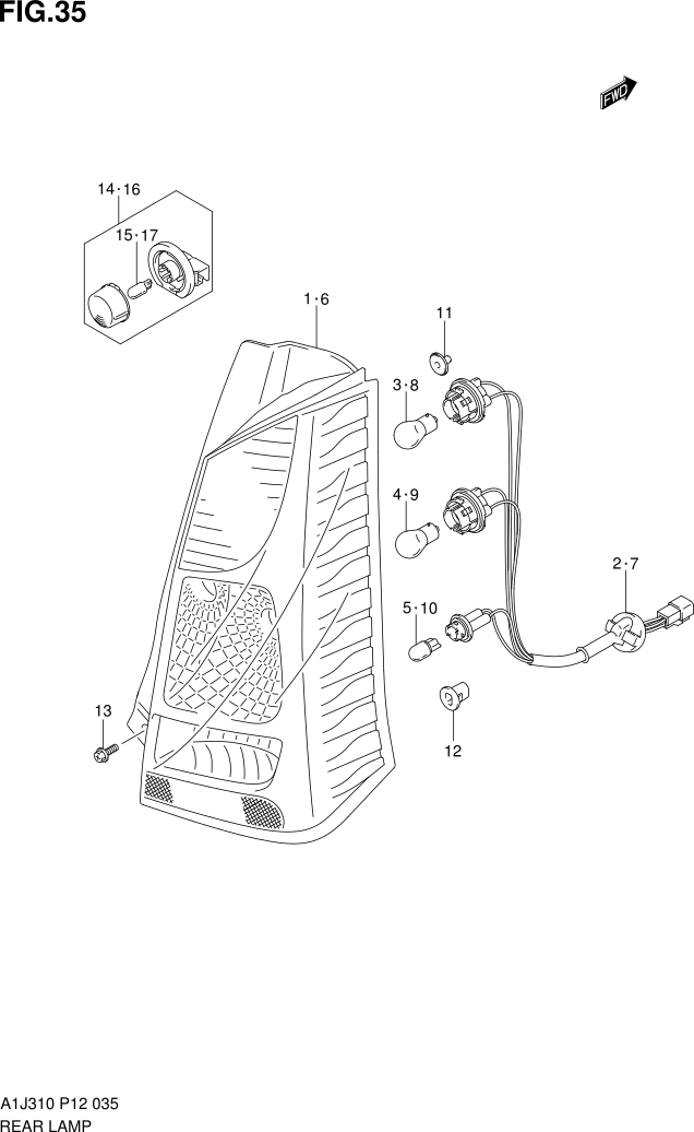 FIG. 35 REAR LAMP