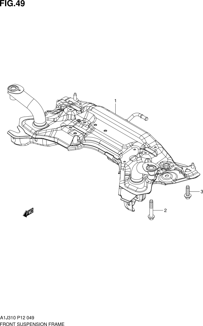 FIG. 49 FRONT SUSPENSION FRAME