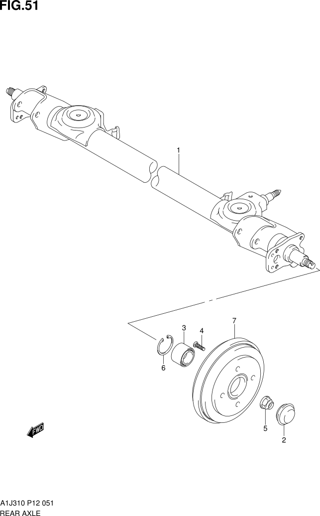 FIG. 51 REAR AXLE