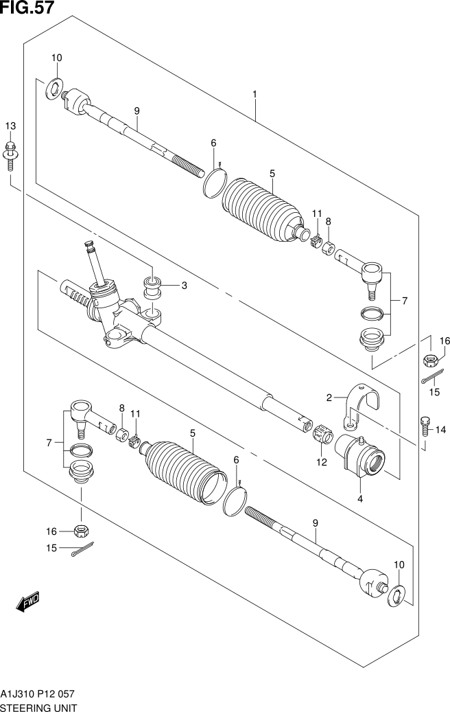 FIG. 57 STEERING UNIT
