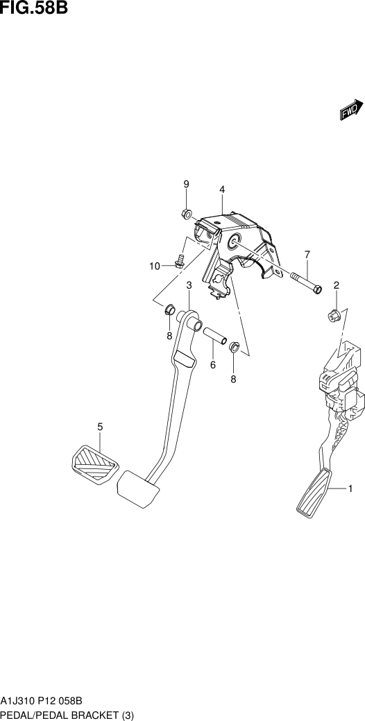 FIG. 58B PEDAL/PEDAL BRACKET (TYPE 2:5AGS)