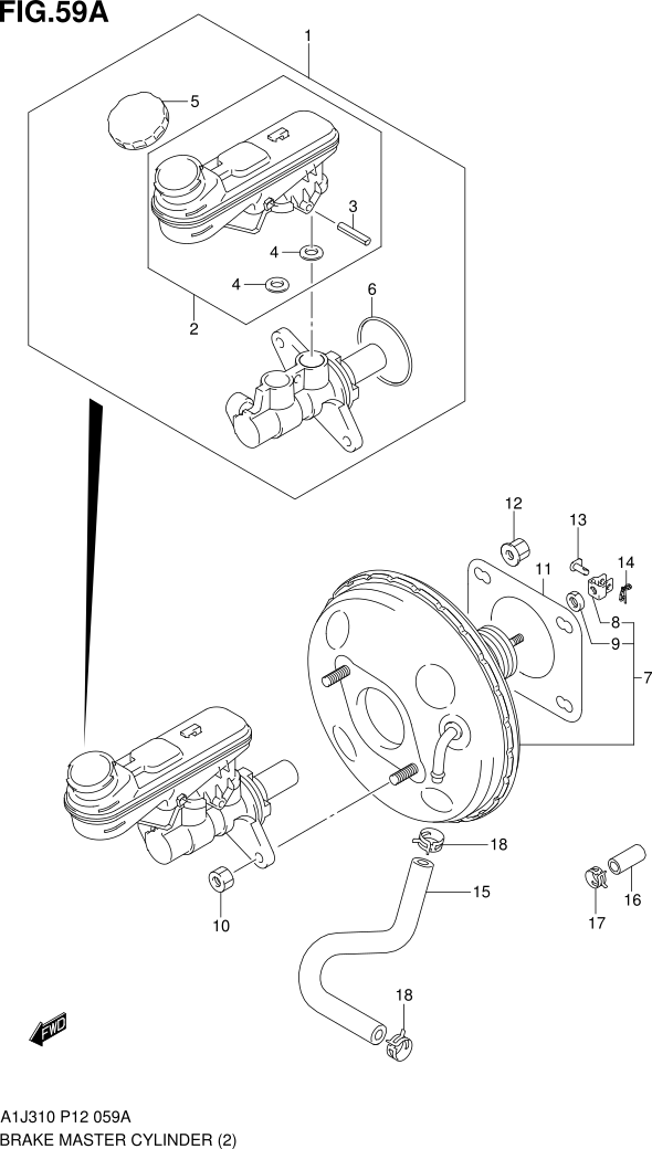 FIG. 59A BRAKE MASTER CYLINDER (TYPE 2)