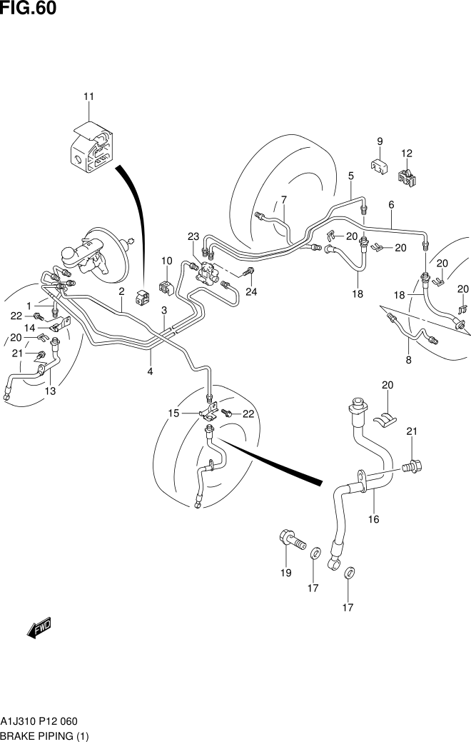 FIG. 60 BRAKE PIPING 