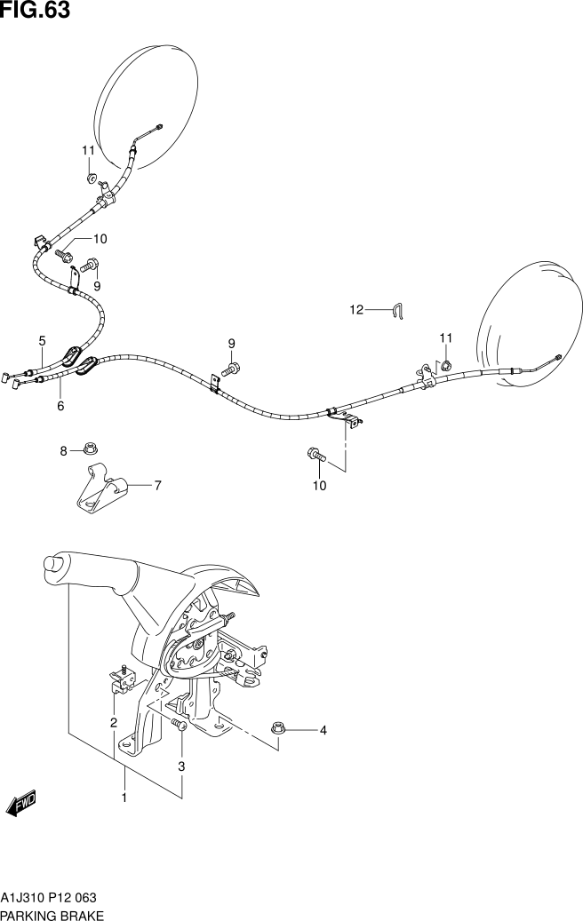 FIG. 63 PARKING BRAKE