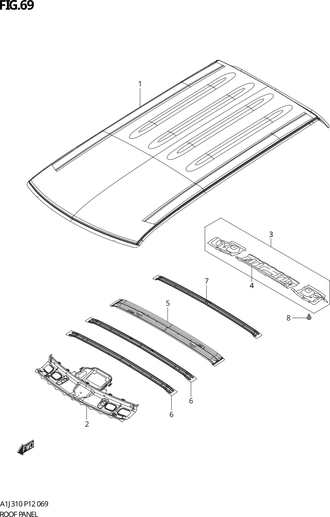 FIG. 69 ROOF PANEL