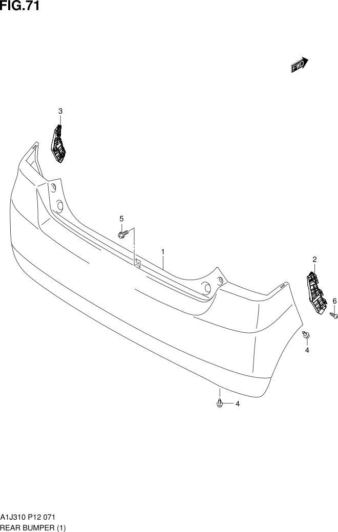 FIG. 71 REAR BUMPER (GA,GL,GX)
