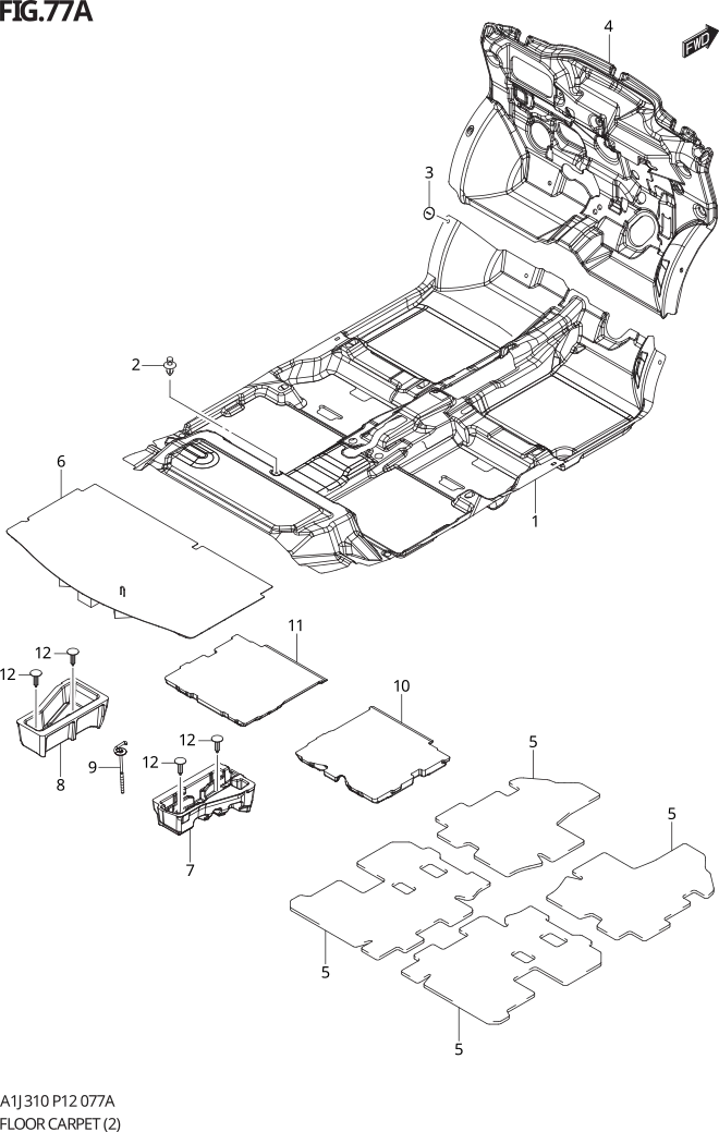 FIG. 77A FLOOR CARPET (GL,GX,GS)