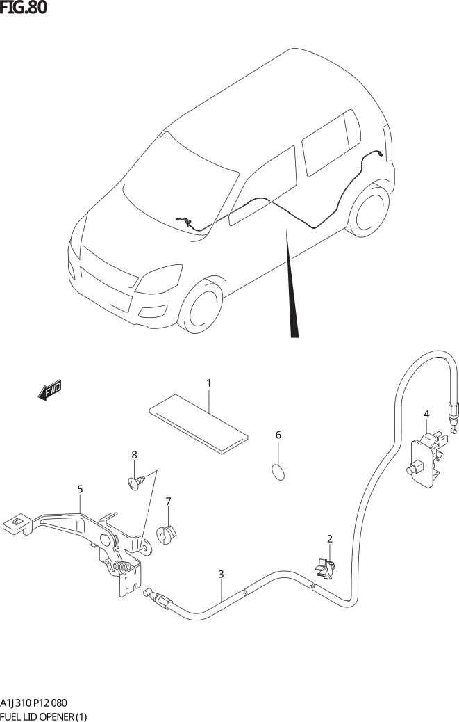 FIG. 80 FUEL LID OPENER (GA)