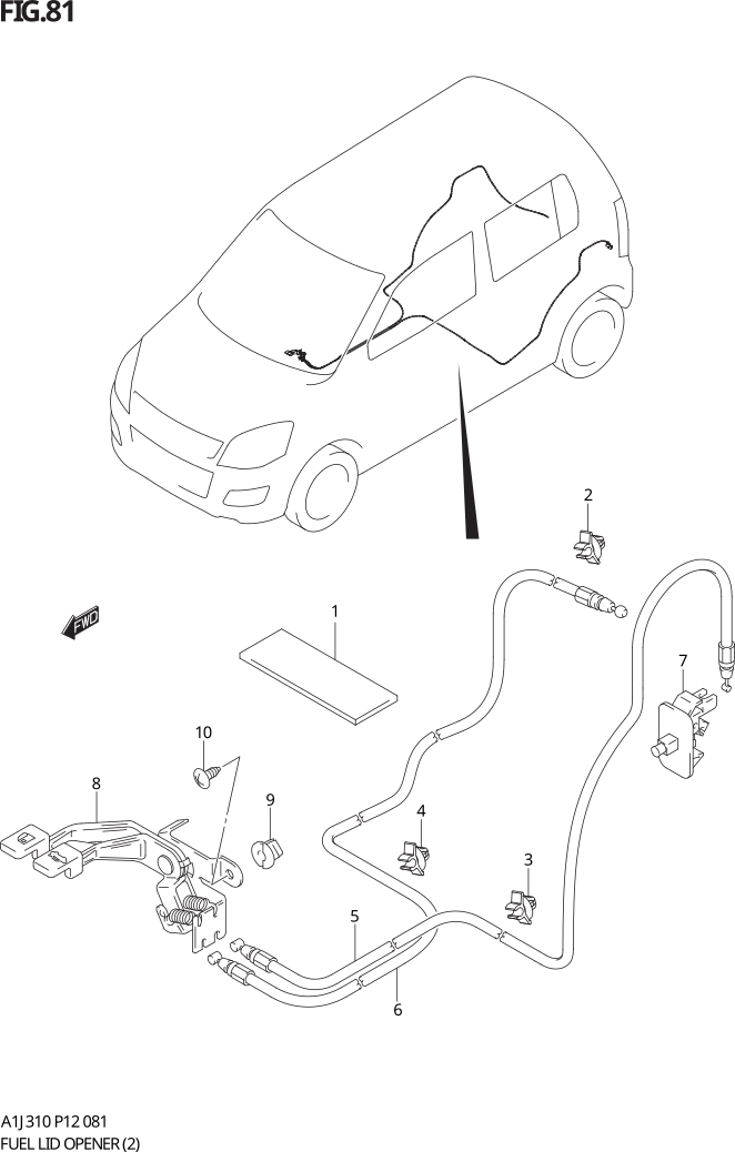 FIG. 81 FUEL LID OPENER (GL,GX,GS)