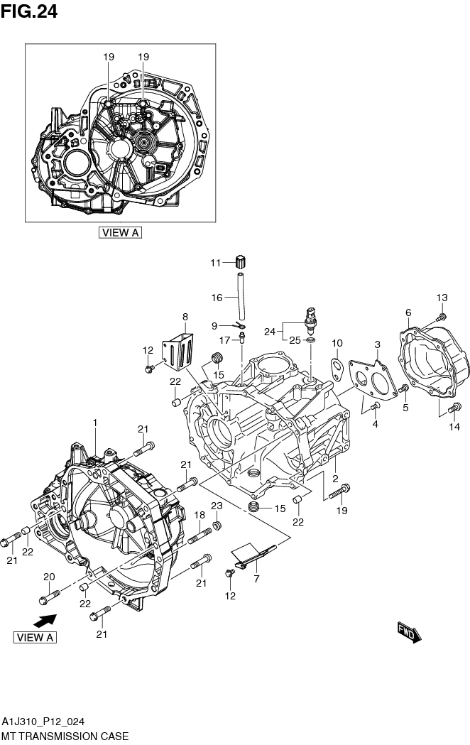 FIG. 24 MT TRANSMISSION CASE