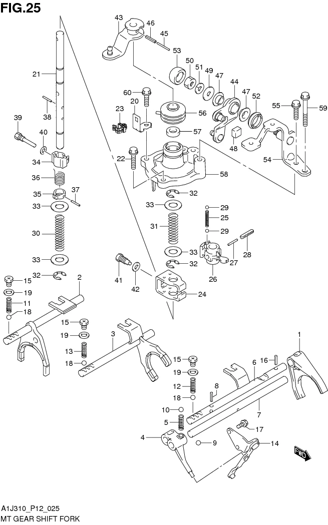 FIG. 25 MT GEAR SHIFT FORK