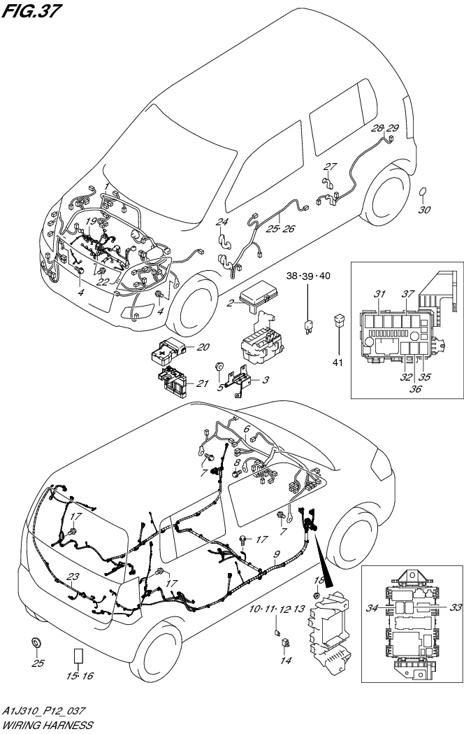 FIG. 37 WIRING HARNESS