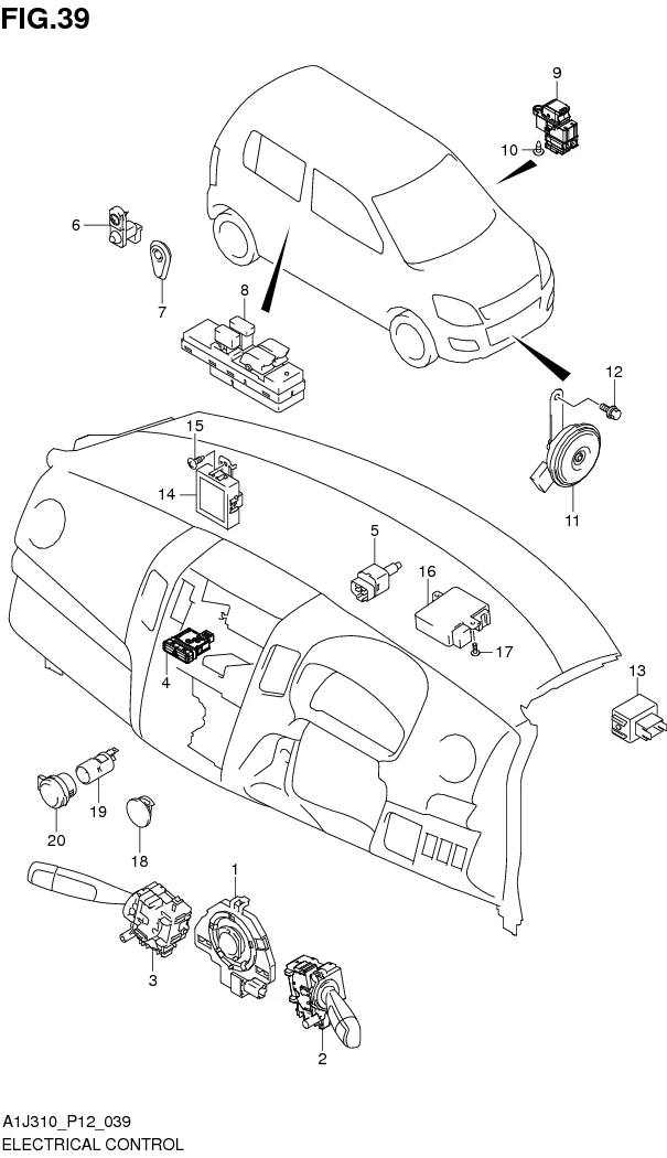 FIG. 39 ELECTRICAL CONTROL