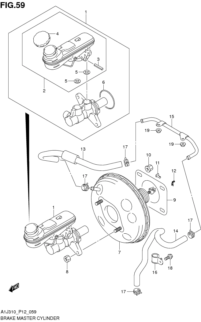 FIG. 59 BRAKE MASTER CYLINDER