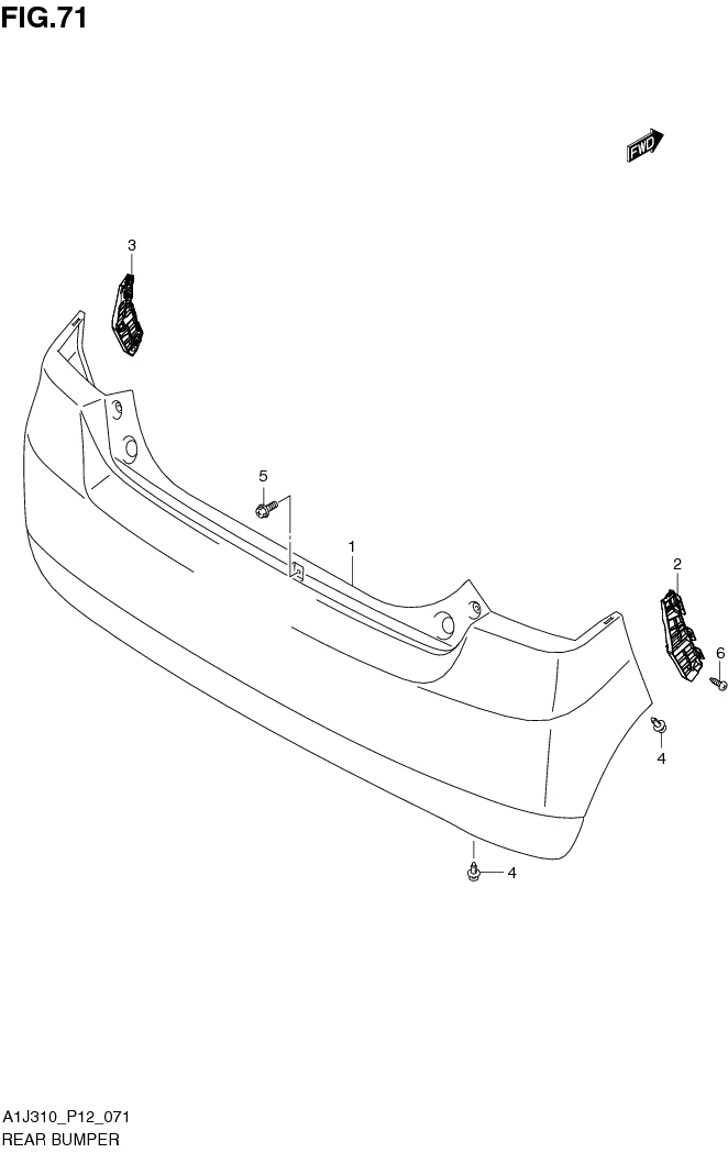 FIG. 71 REAR BUMPER