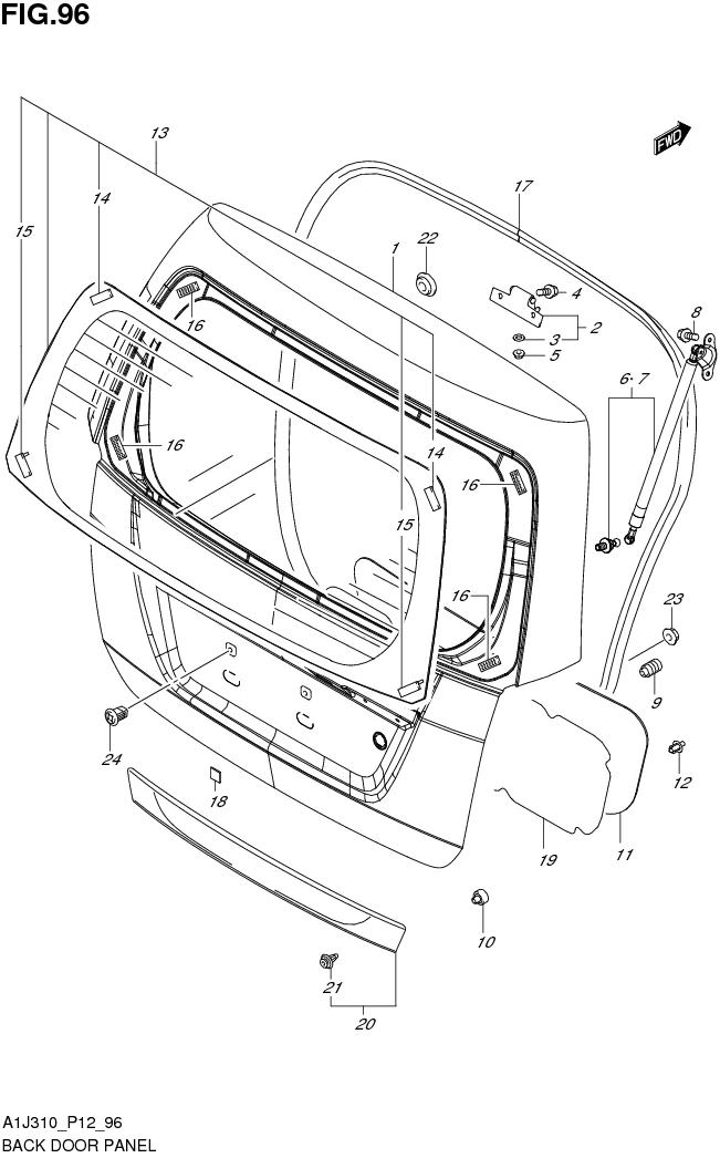 FIG. 96 BACK DOOR PANEL
