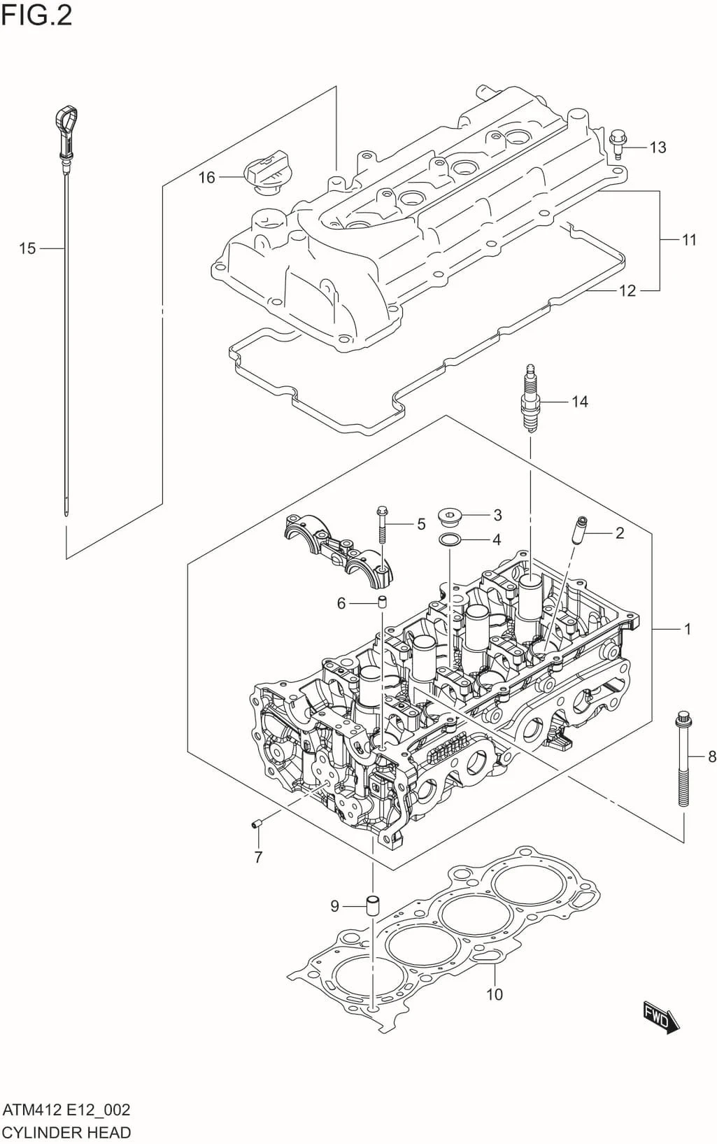 FIG.2 CYLINDER HEAD
