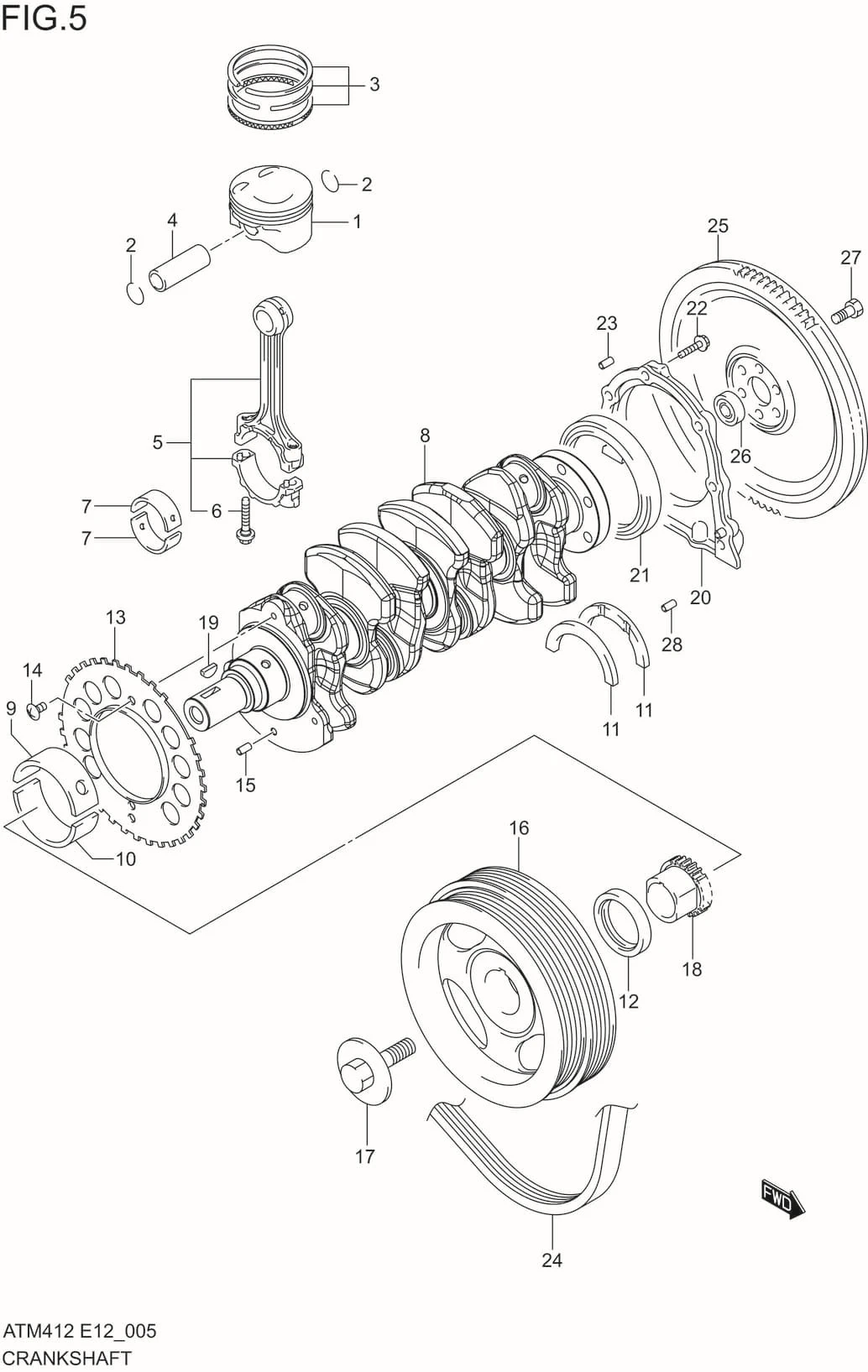 FIG.5 CRANK SHAFT