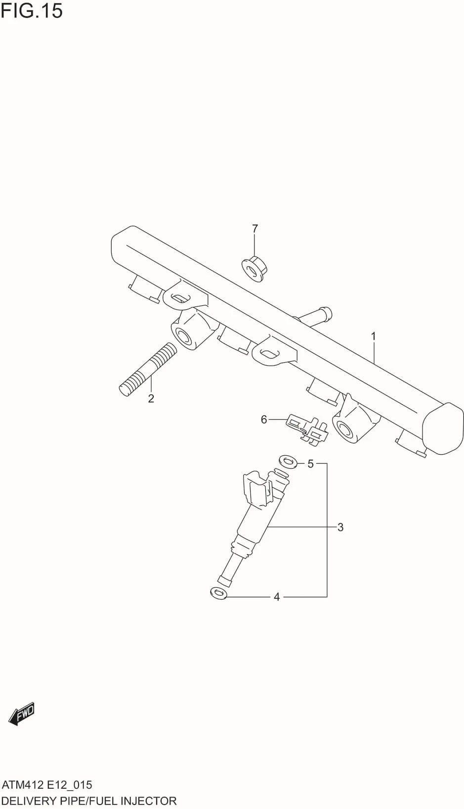 FIG.15 DELIVERY PIPE/FUEL INJECTOR