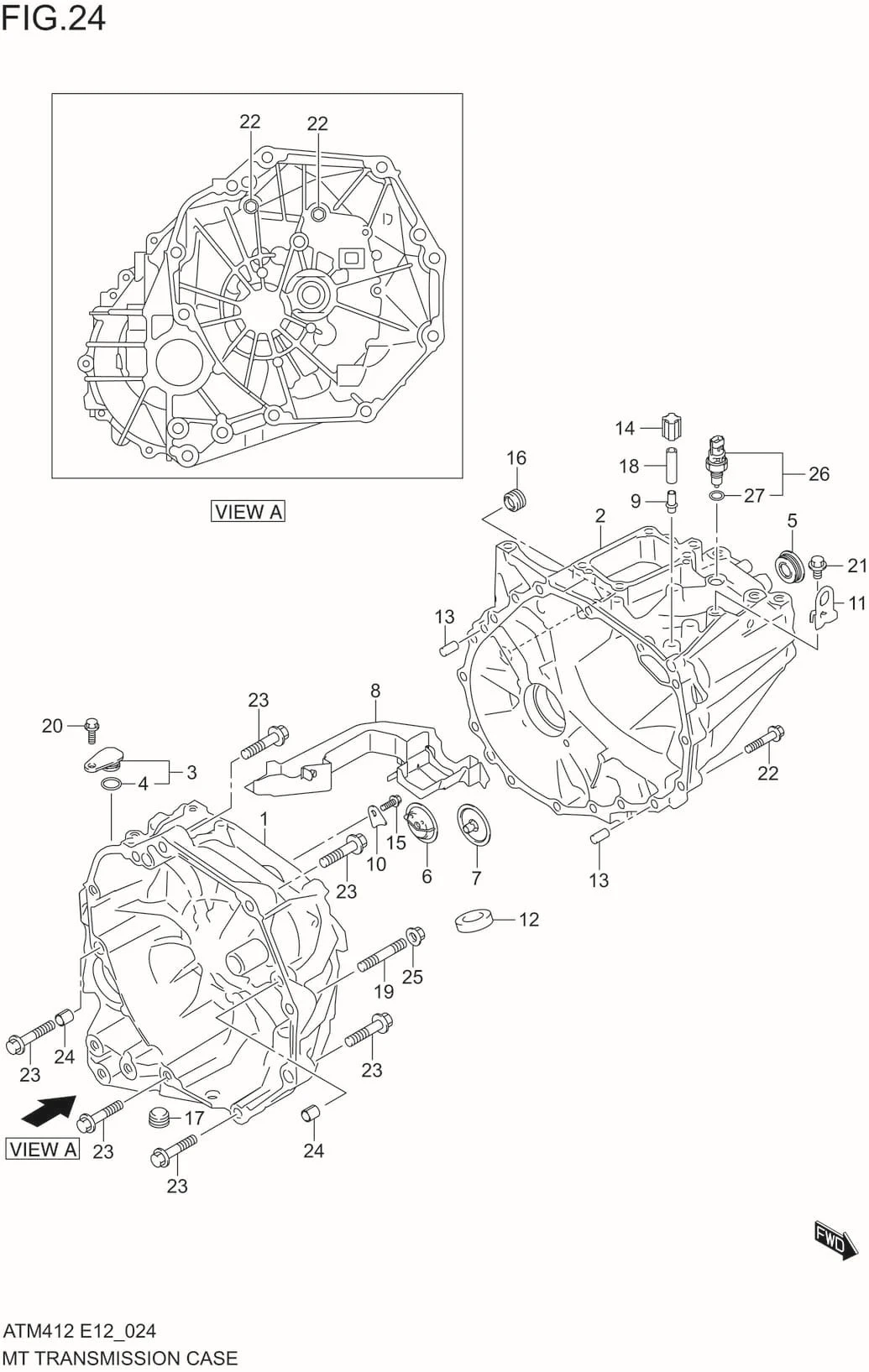 FIG.24 MT TRANSMISSION CASE(5MT)