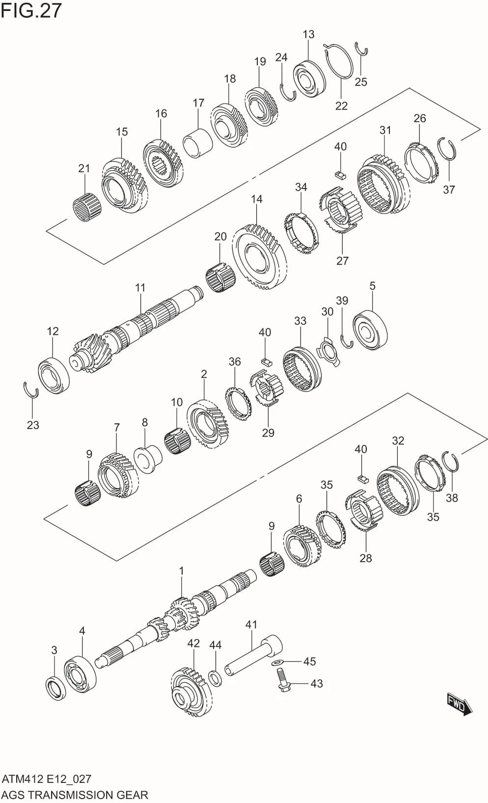 FIG.27 AGS TRANSMISSION GEAR(5AGS)