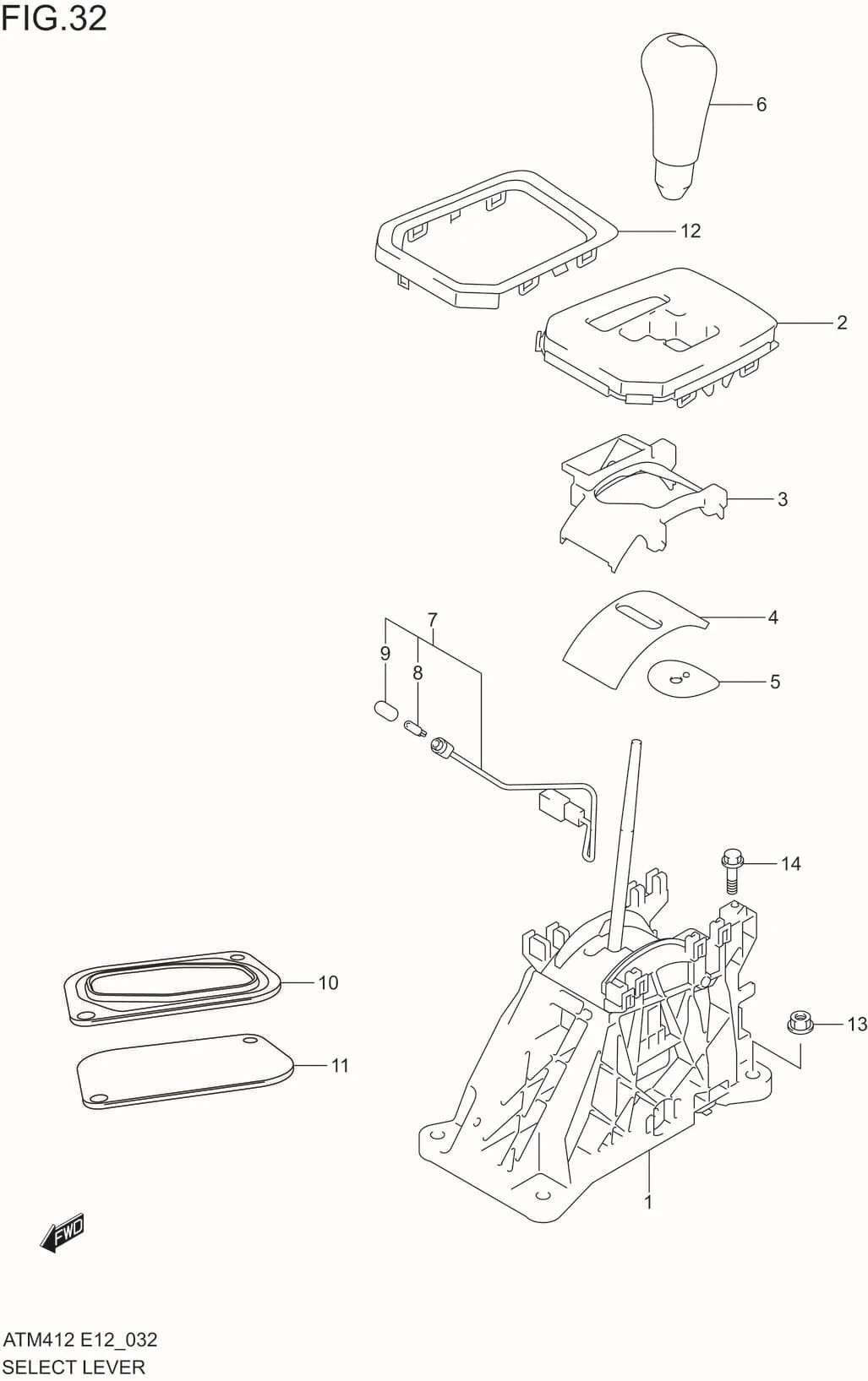 FIG.32 SELECT LEVER (5AGS)