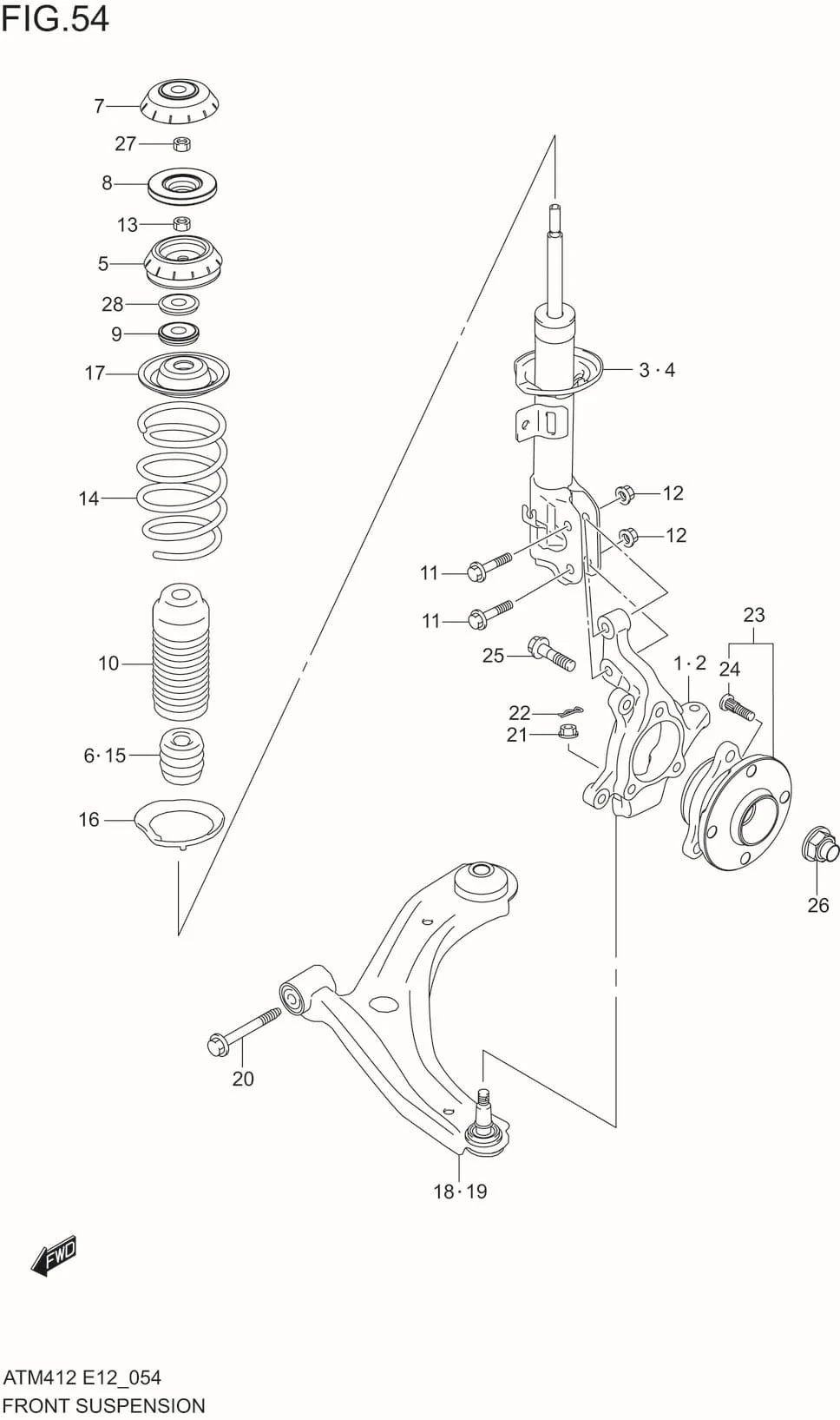 FIG.54 FRONT SUSPENSION
