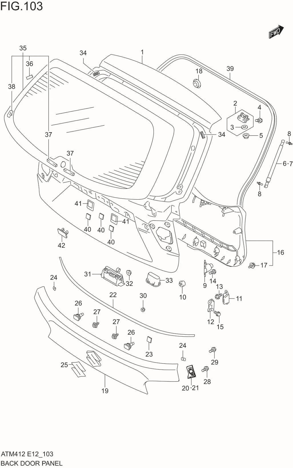 FIG.103 BACK DOOR PANEL