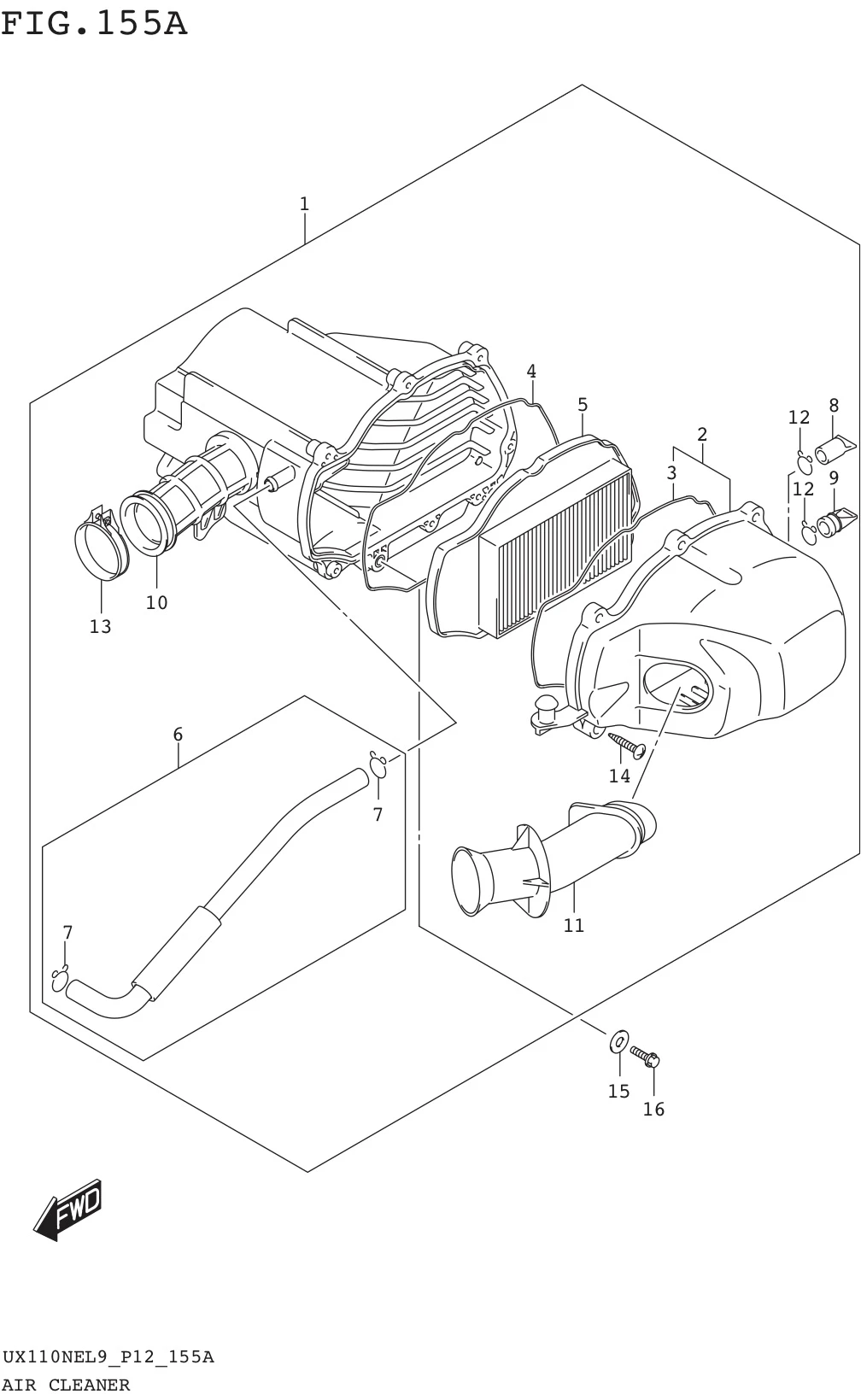 FIG. 155A AIR CLEANER