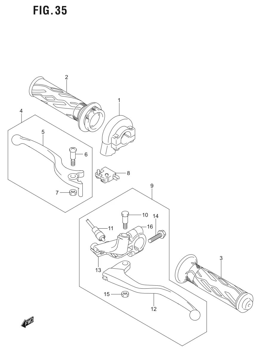FIG. 35 HANDLE LEVER