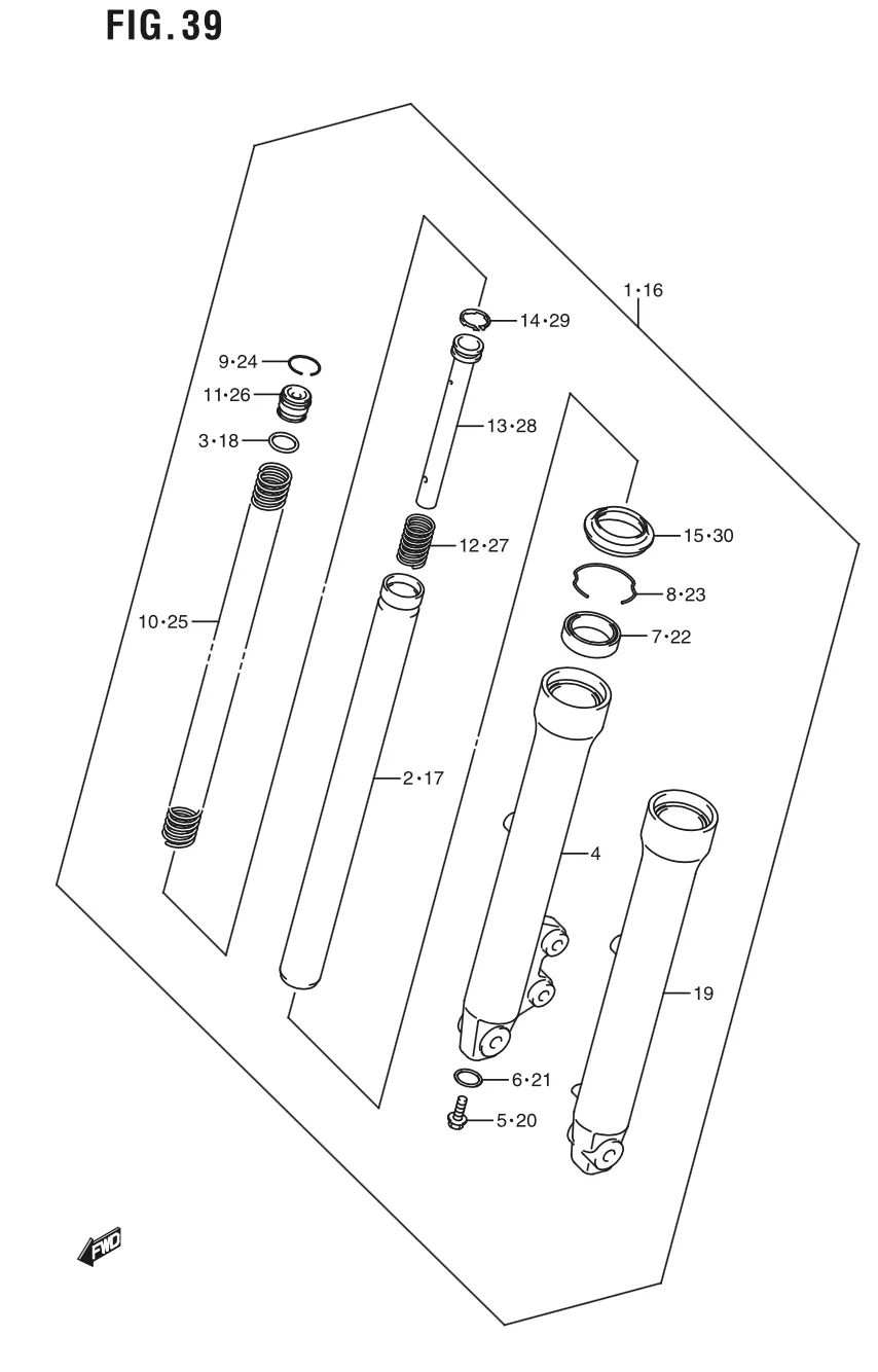FIG. 39 FRONT FORM DAMPER