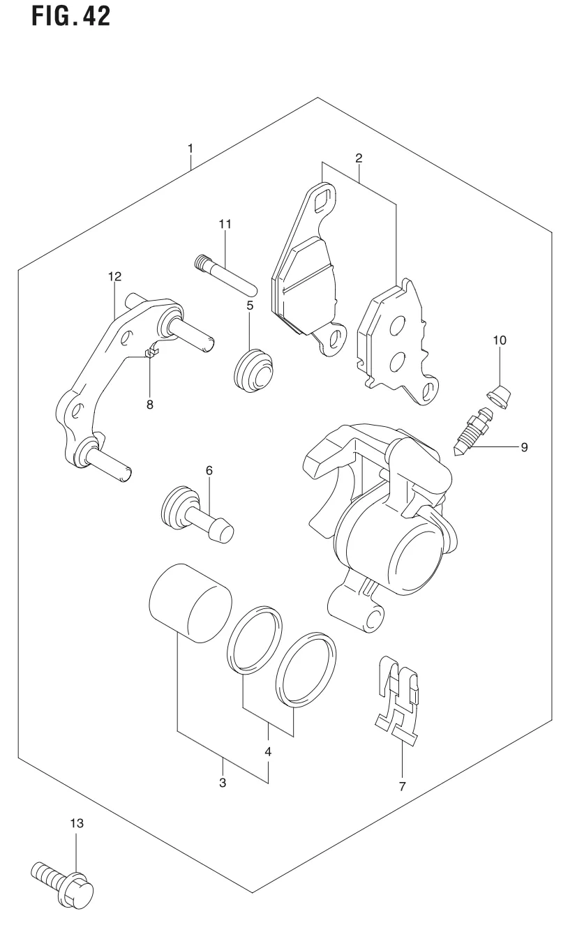 FIG. 42 FRONT CALIPER