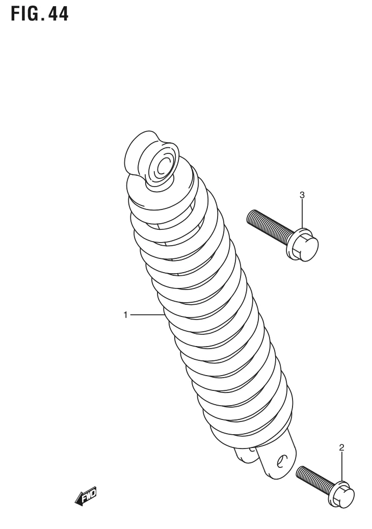 FIG. 44 REAR SHOCK ABSORBER