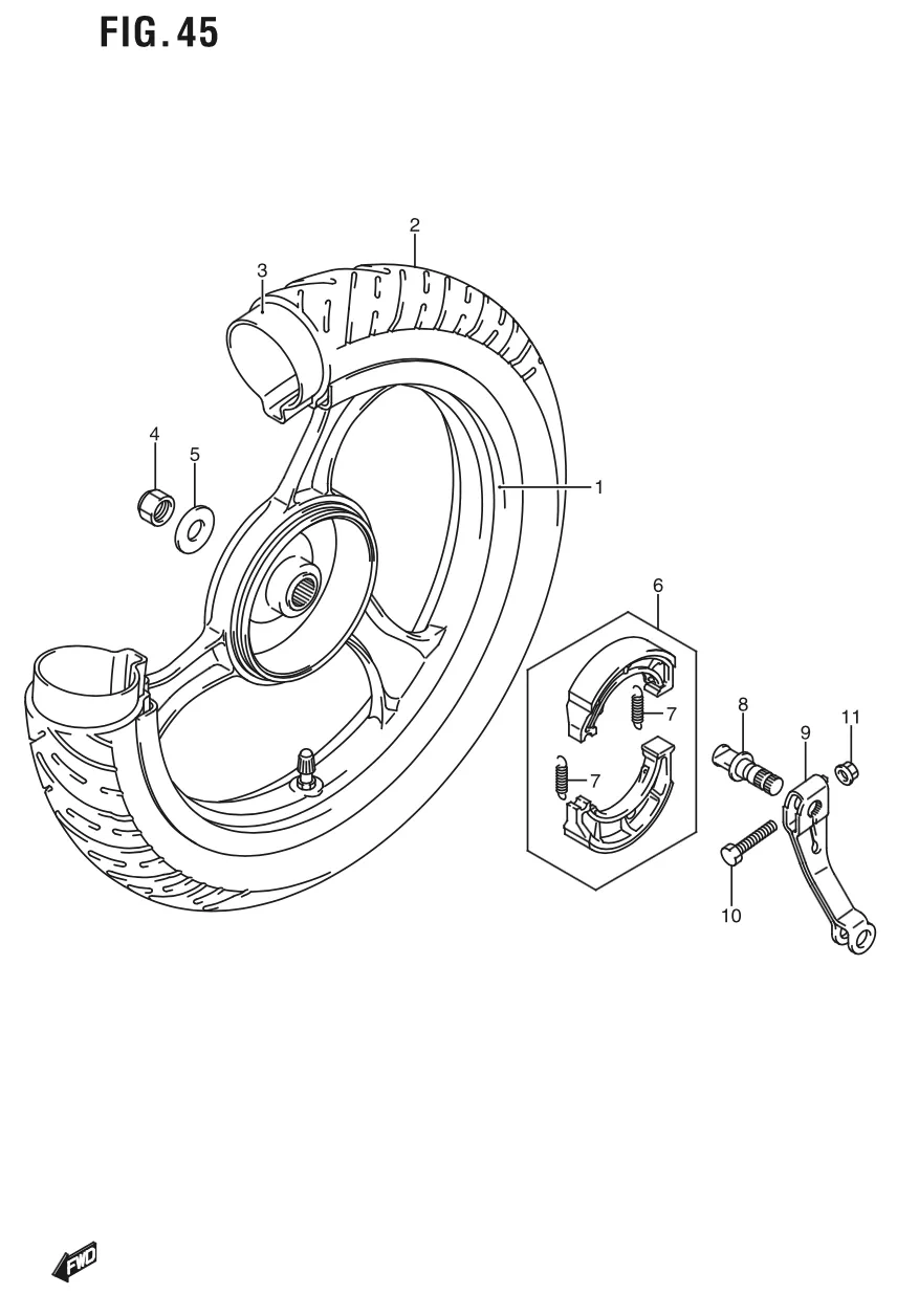 FIG. 45 REAR WHEEL
