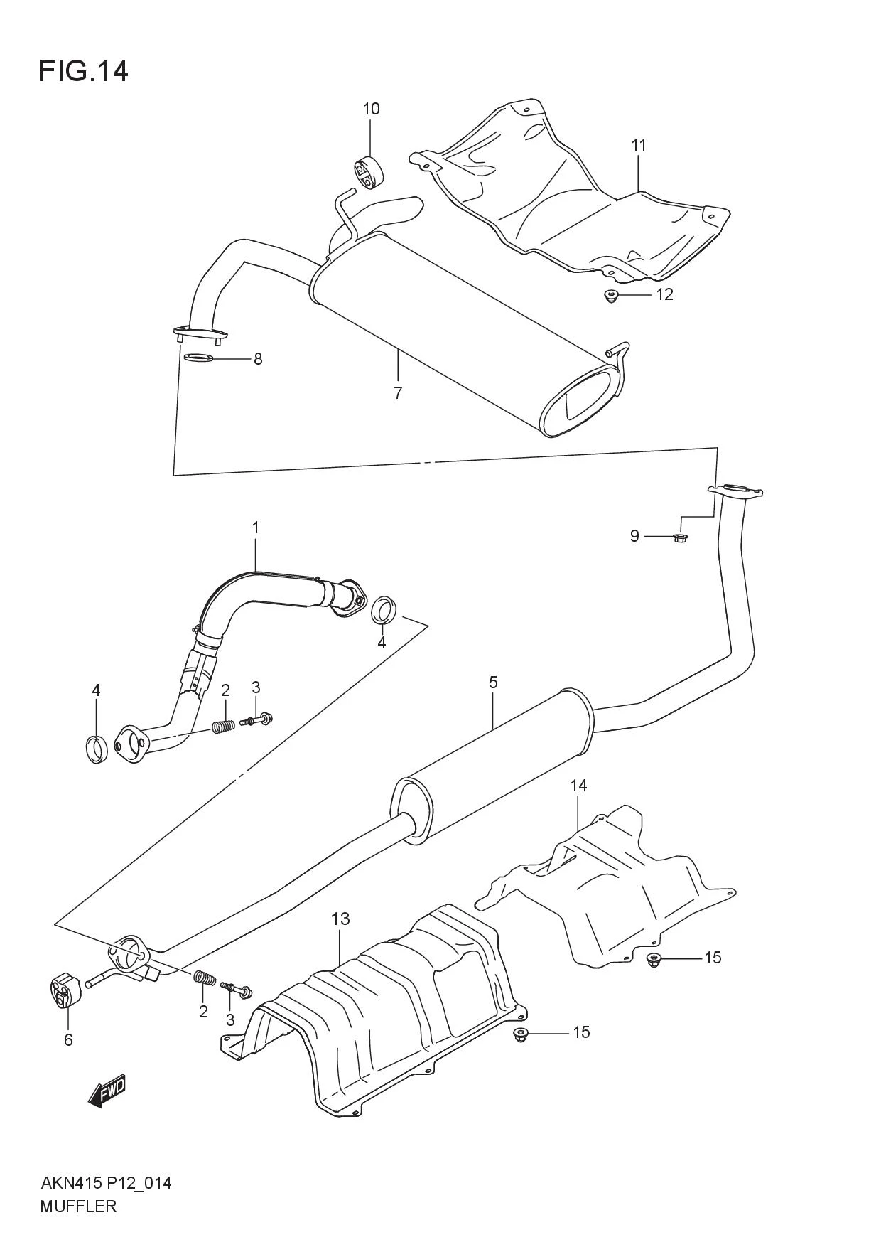 FIG.14 MUFFLER