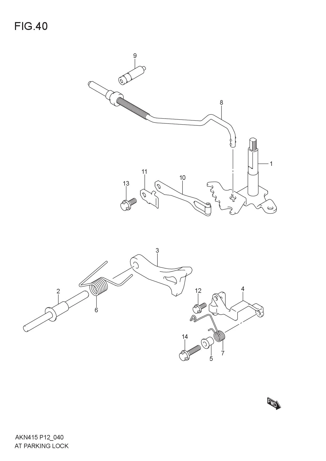 FIG.40 AT PARKING LOCK (6AT)