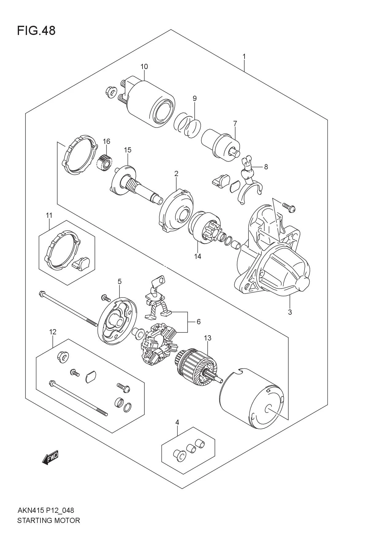 FIG.48 STARTING MOTOR