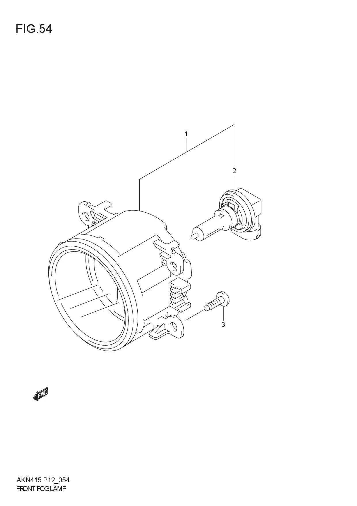FIG.54 FRONT FOG LAMP (W/FRONT FOG LAMP)
