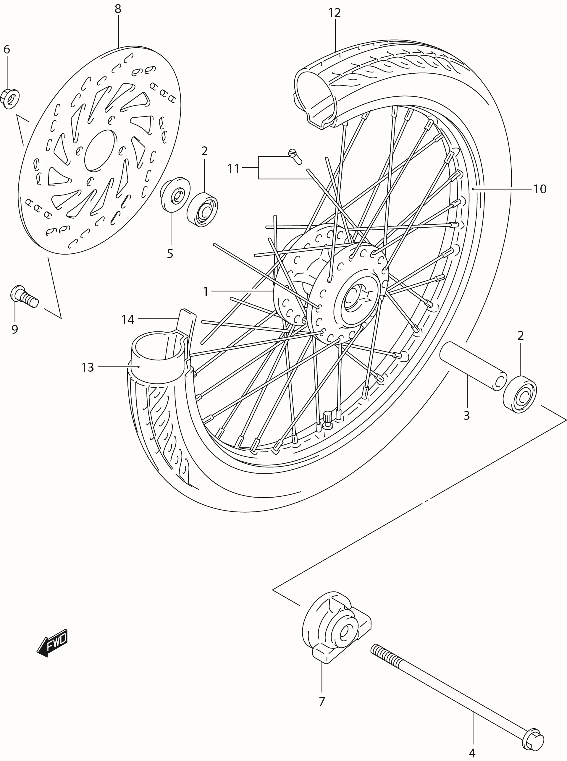 FIG.46 FRONT WHEEL