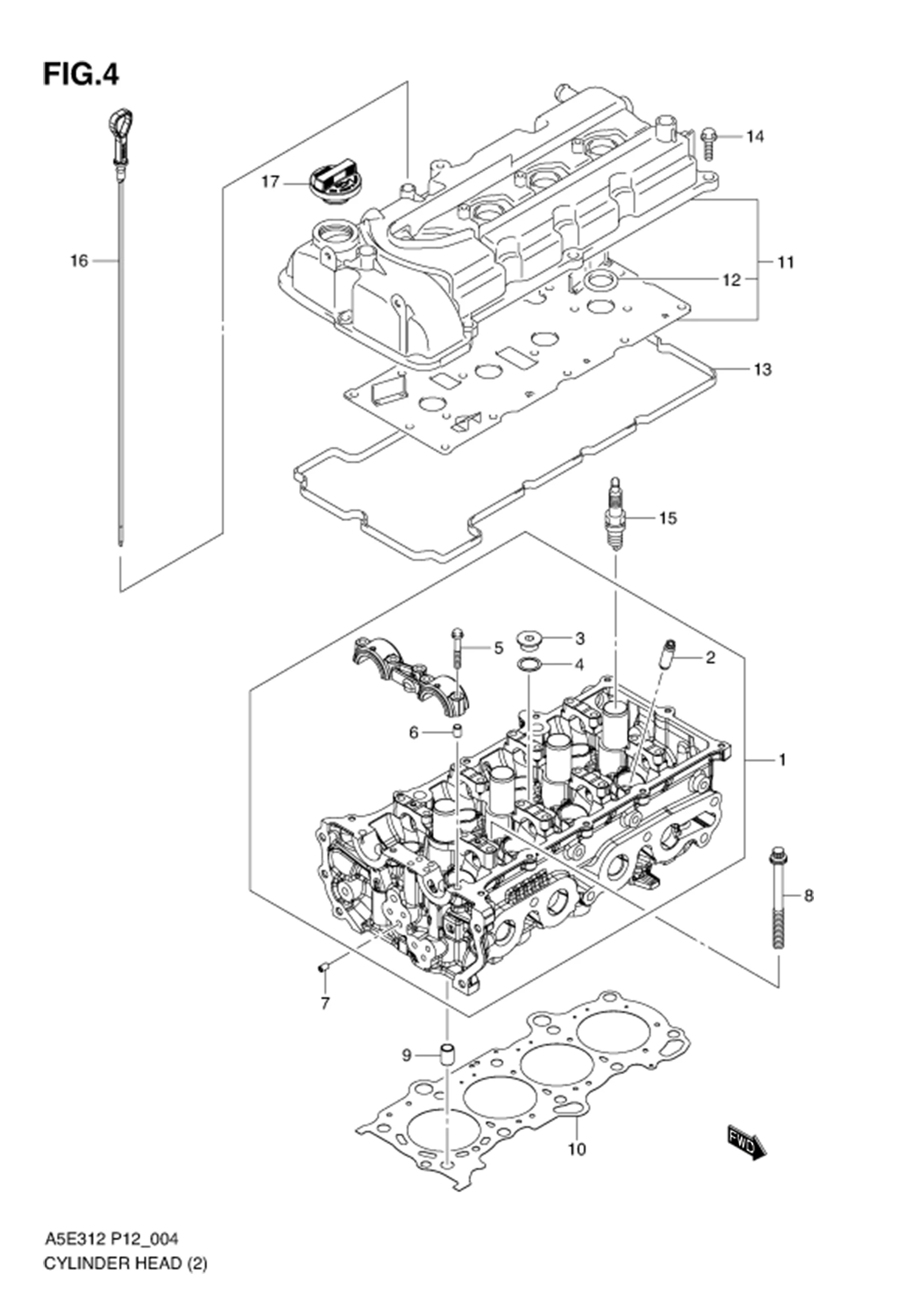 FIG.4 CYLINDER HEAD (TYPE 2)