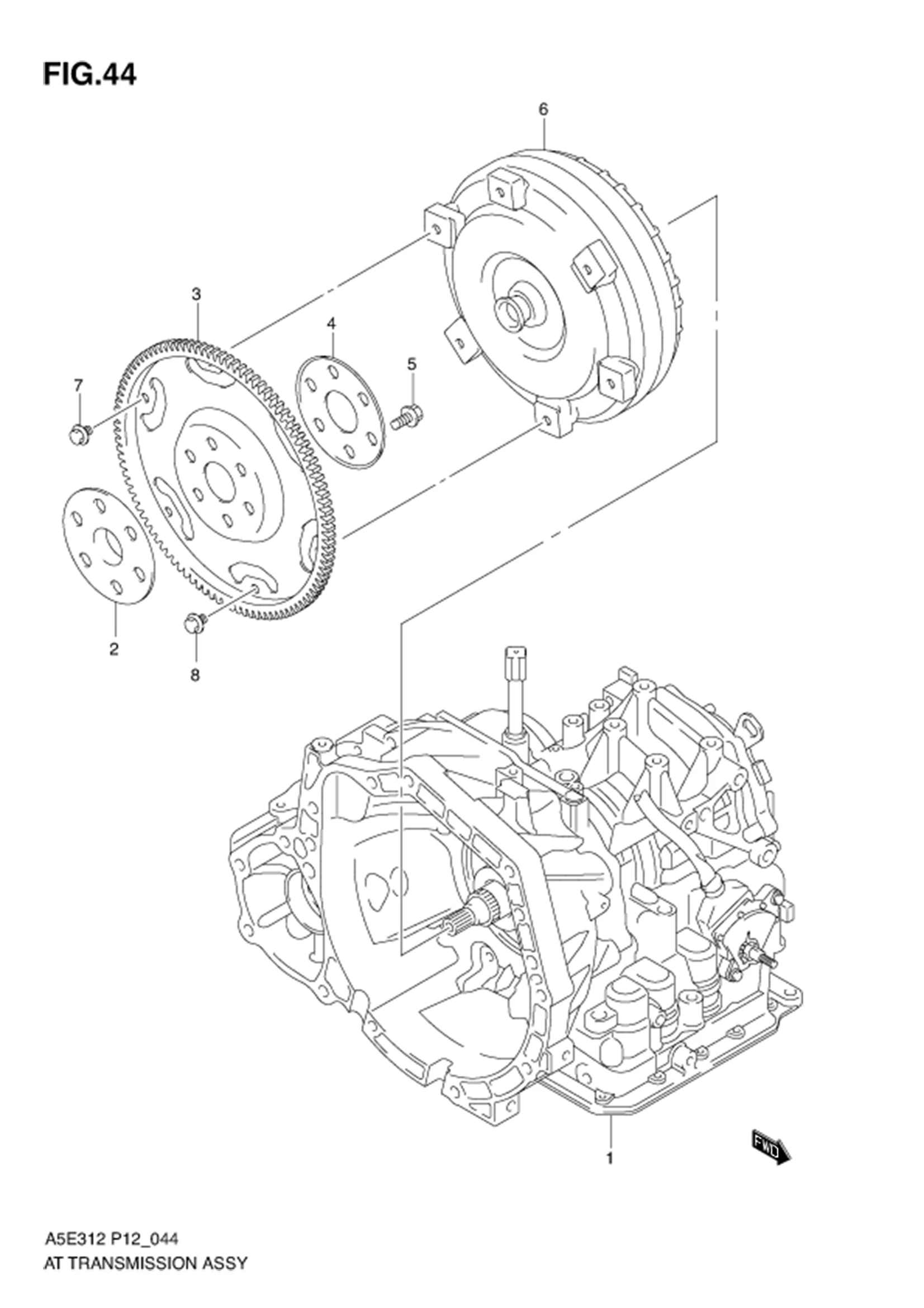FIG.44 AT TRANSMISSION ASSY (AT)