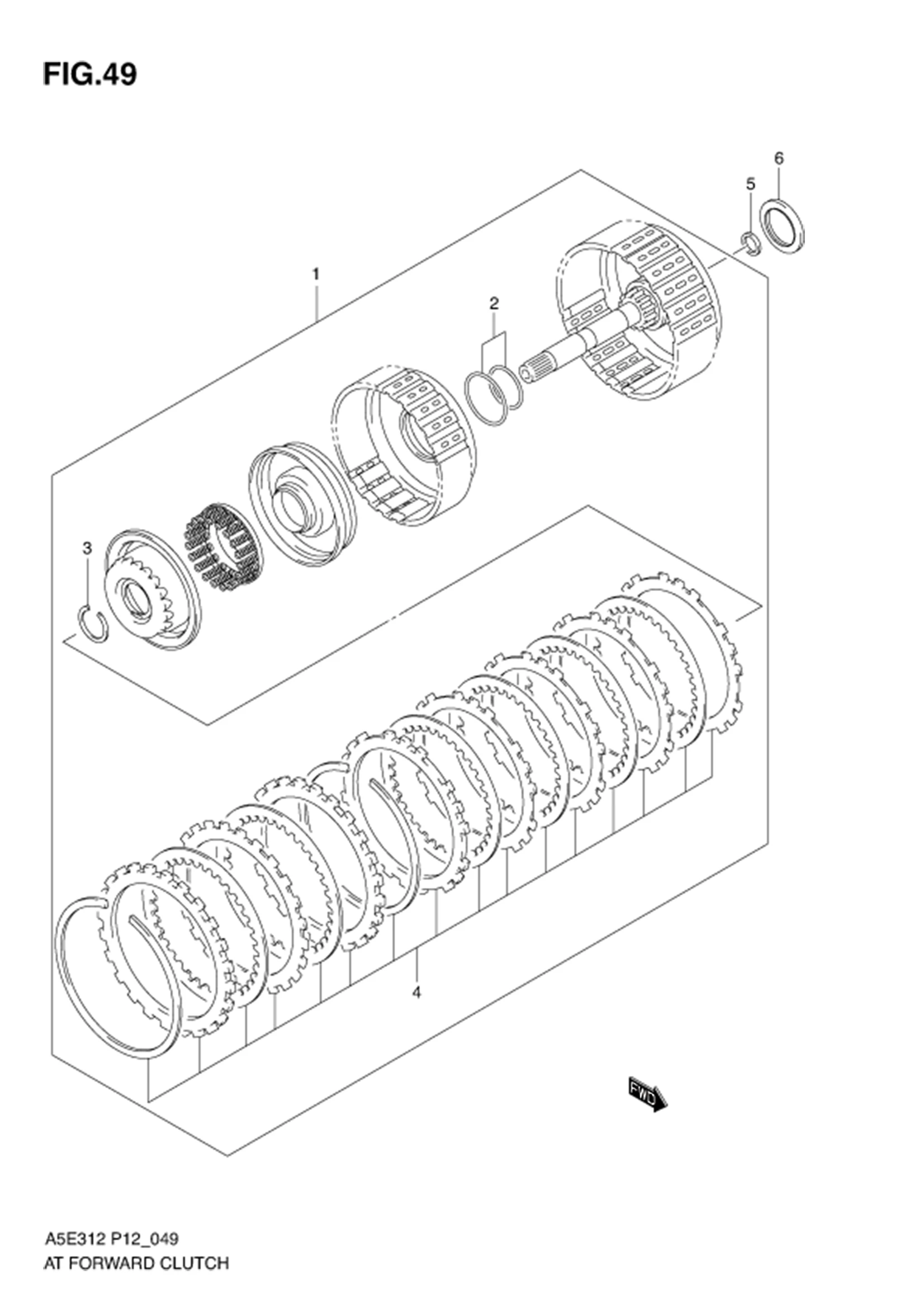 FIG.49 AT FORWARD CLUTCH (AT)