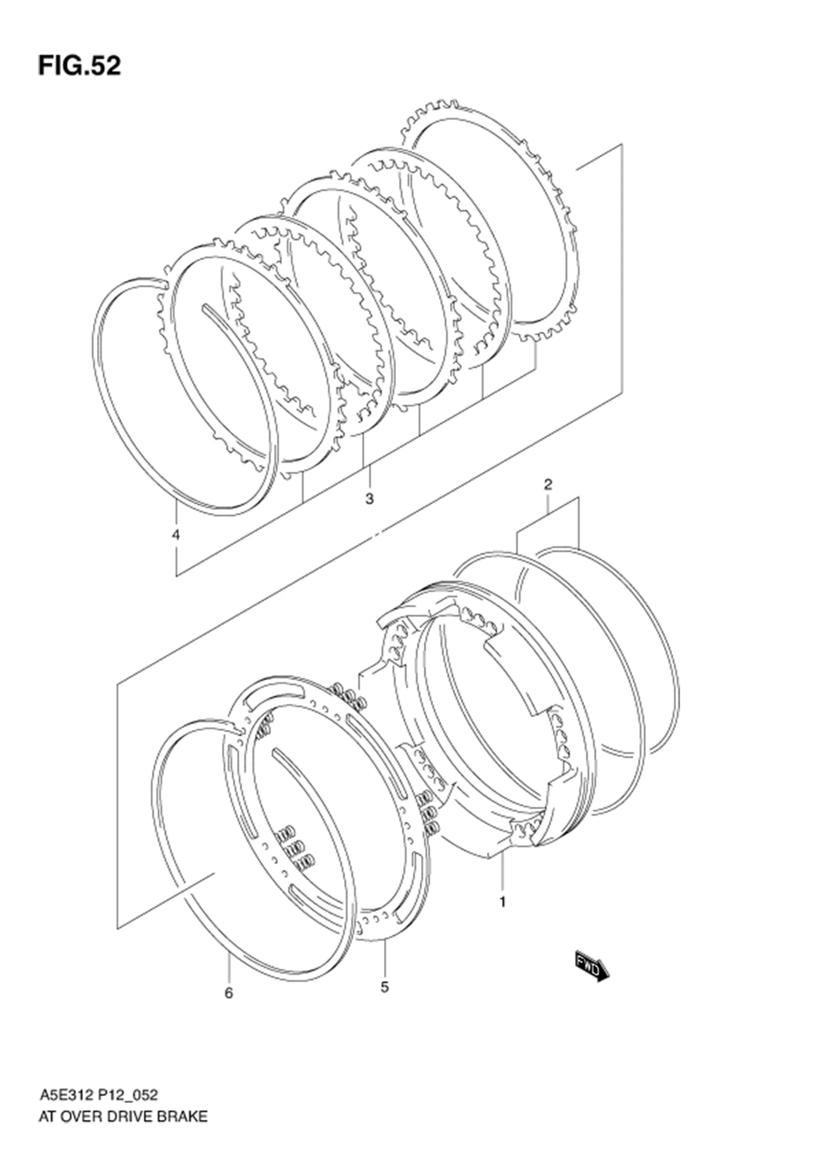 FIG.52 AT OVER DRIVE BRAKE (AT)