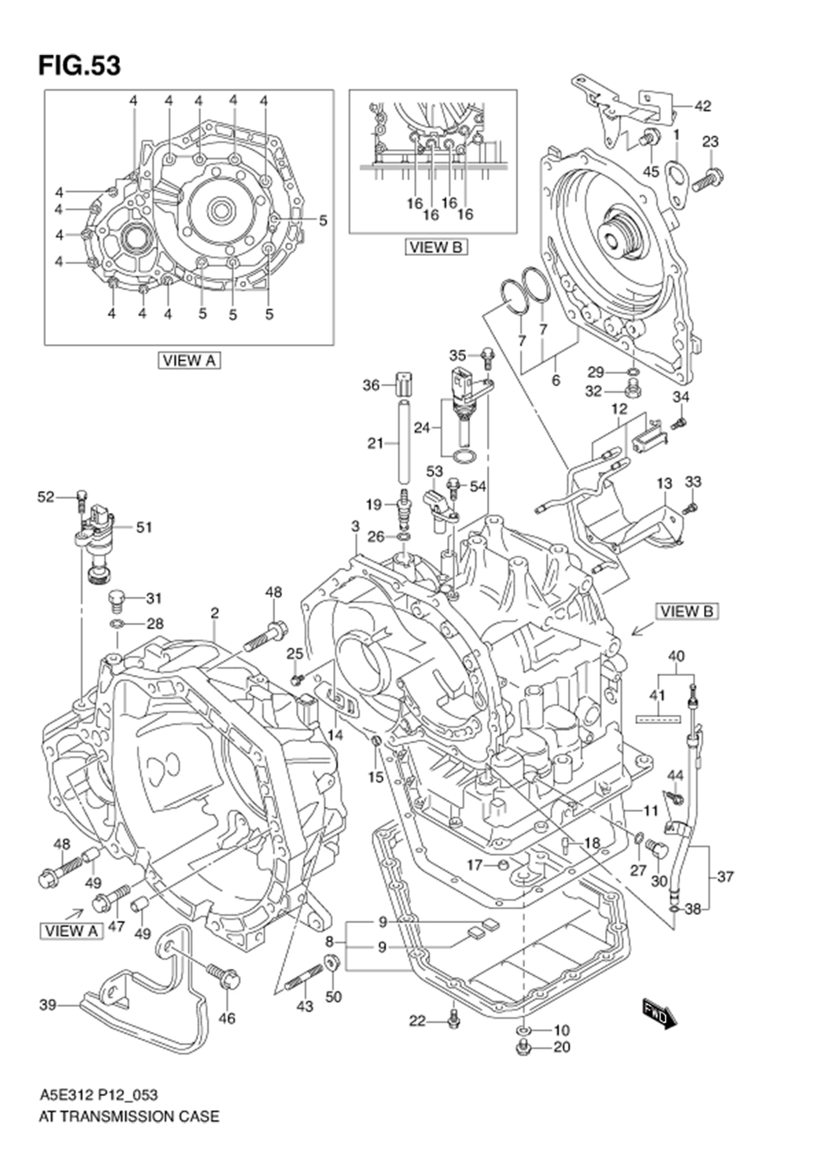FIG.53 AT TRANSMISSION CASE (AT)