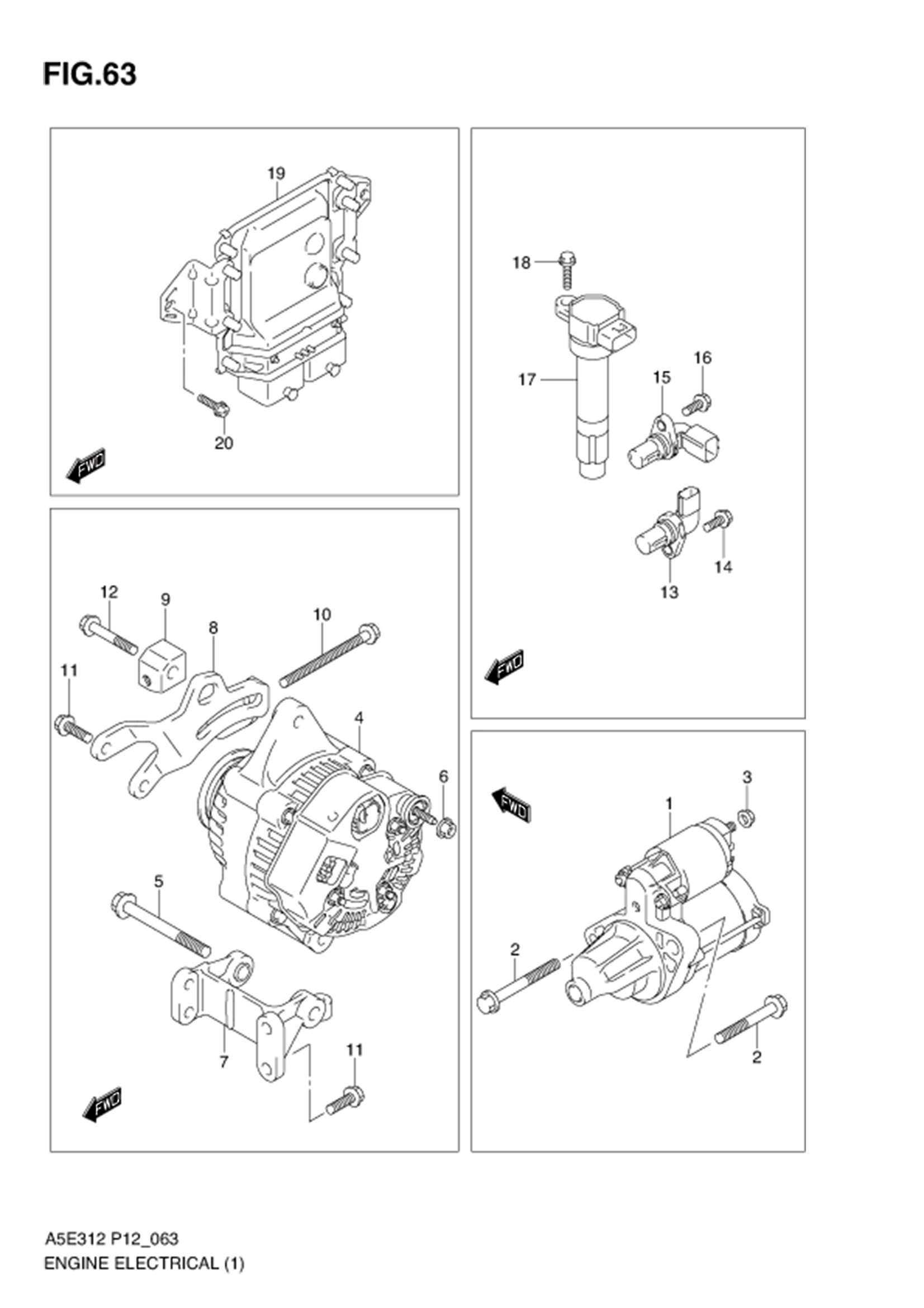 FIG.63 ENGINE ELECTRICAL (UP TO 2010-7)