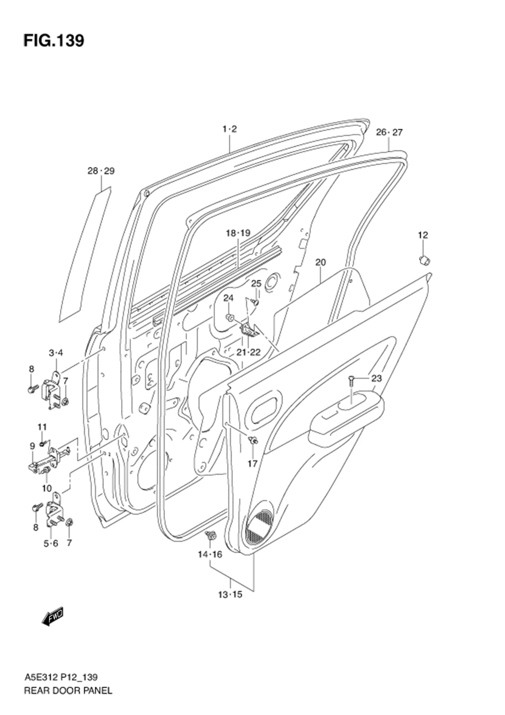 FIG.139 REAR DOOR PANEL