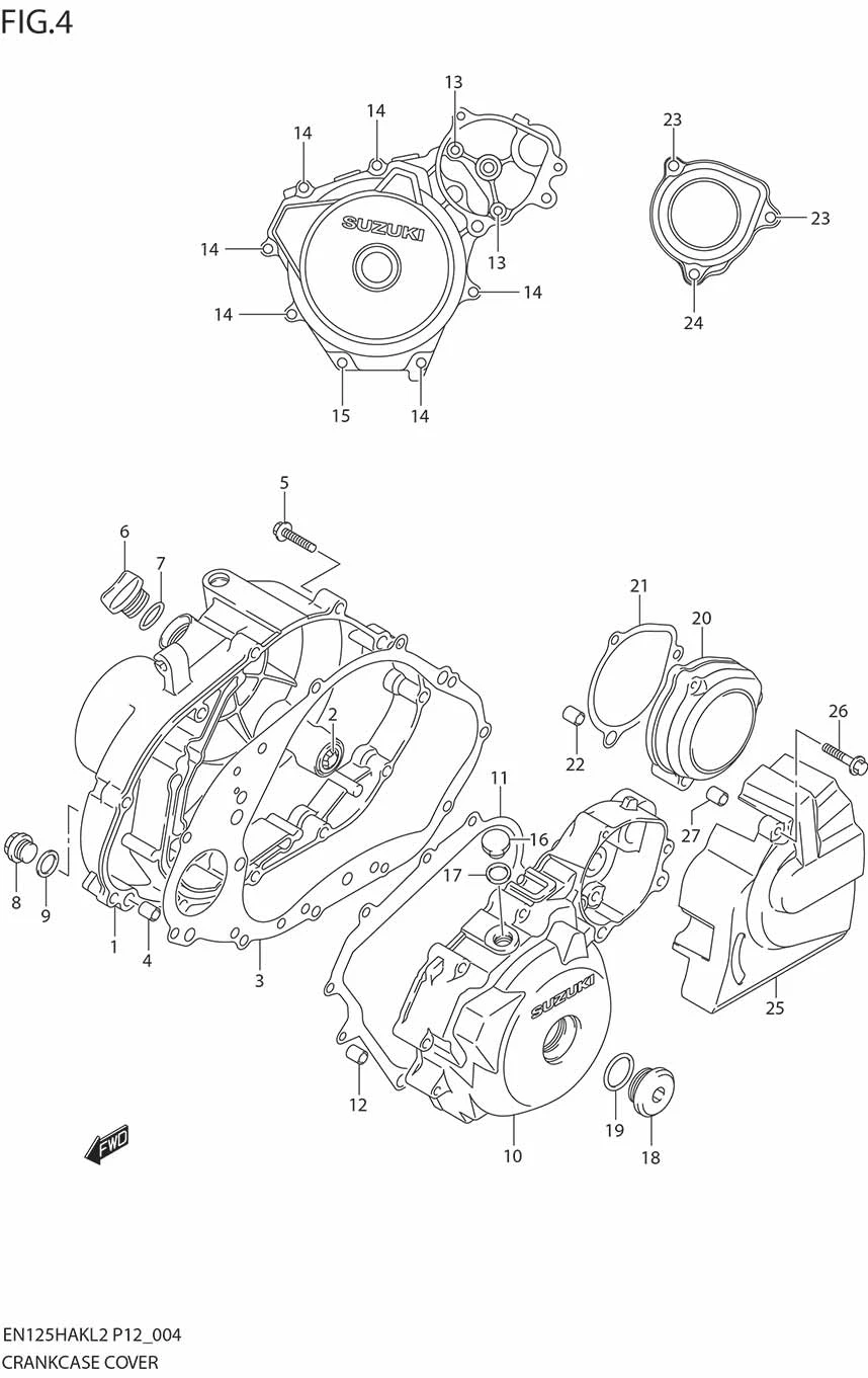 FIG.4 CRANKCASE COVER