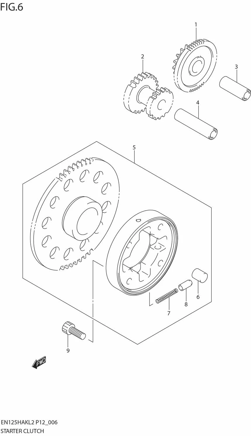 FIG.6 STARTER CLUTCH