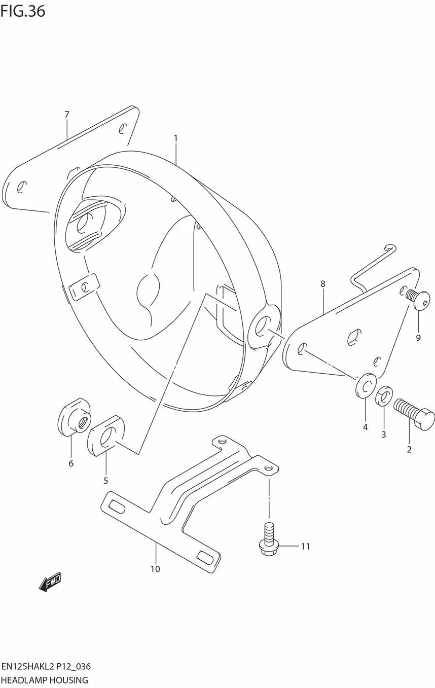 FIG.36 HEAD LAMP HOUSING