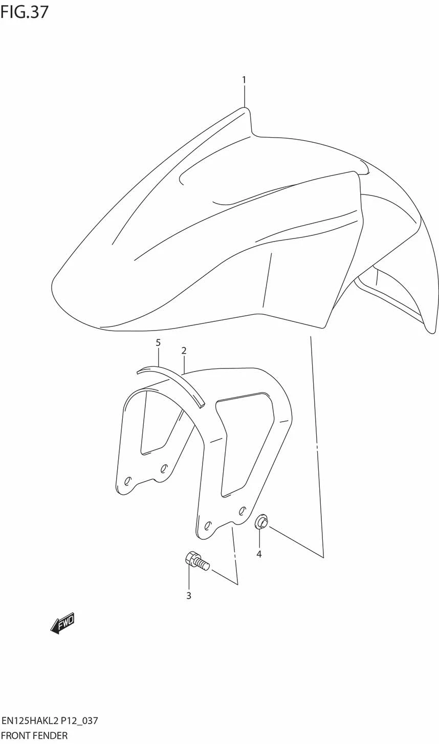 FIG.37 FRONT FENDER
